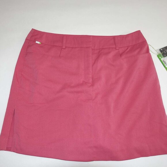 Izod Women's G-Flex Skort Size 14 NWT Pink UPF 40 Inner Shorts Golf Skirt - Picture 1 of 6